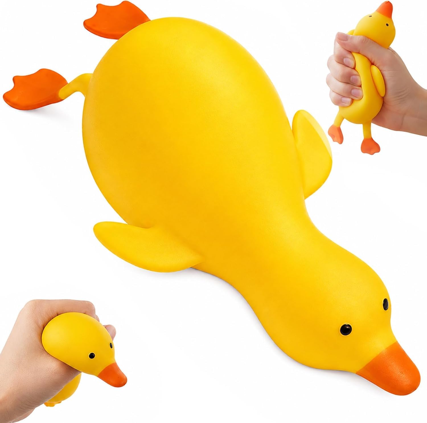 Jumbo Duck Squish, Stress Relief Squishy Toy Slow Rising & Cheese Squishy Style Pinch Toys, Ultra-Soft Slow Rebound Fidget Toys for Teens, Adults & Kids, Ideal-image-30