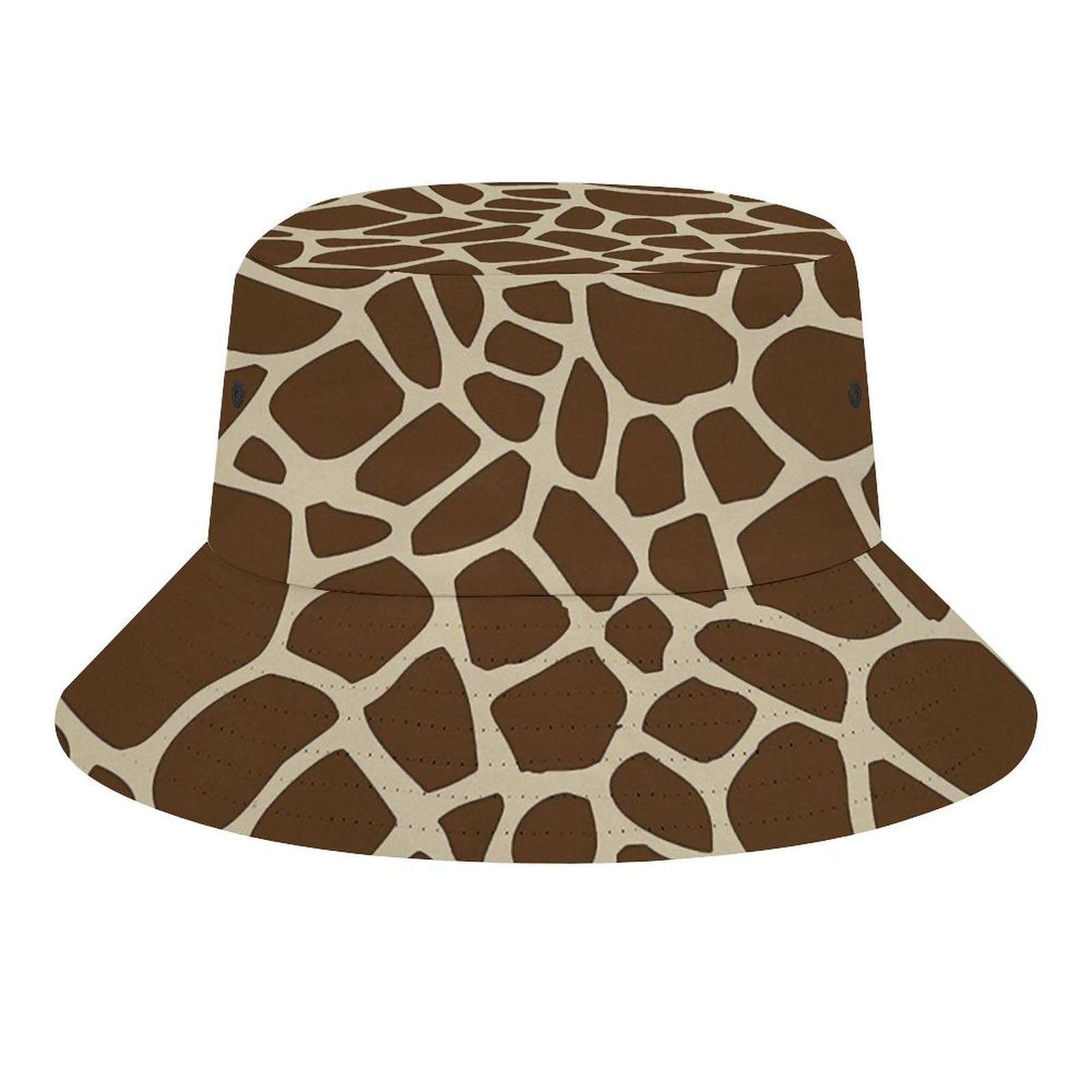 Fabretto Giraffe Pattern Bucket Hat for Women Men Packable Fisherman Hat Sun Cap Travel Outdoor Beach Caps