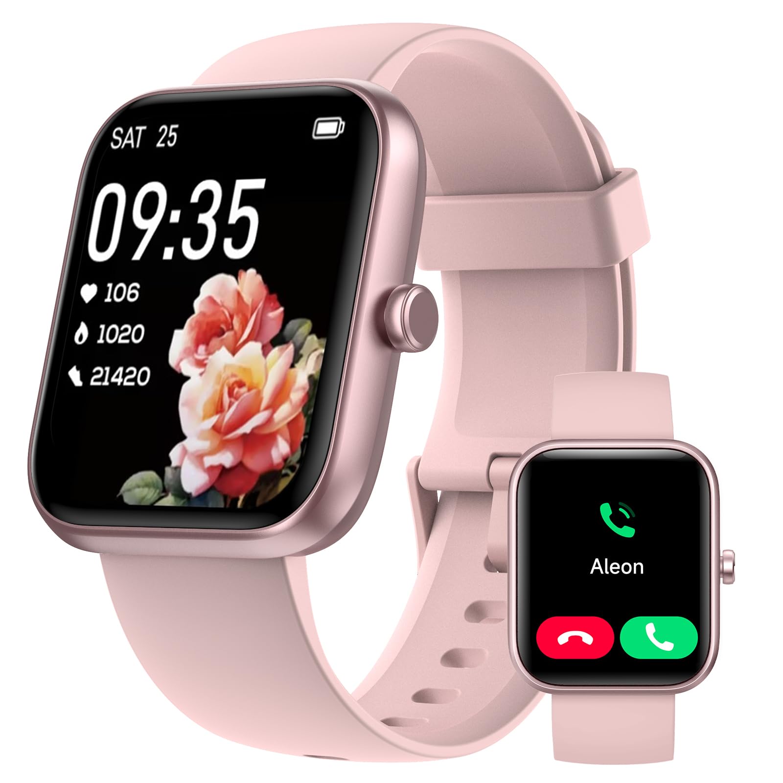 Smart Watch for Men Women with Bluetooth Call,Alexa Built-in Smartwatch,1.83"DIY Dial Fitness Watch with Sleep Heart Rate SpO2 Monitor,100+ Sport Mode,IP68 Waterproof Watch Compatible with Android iOS