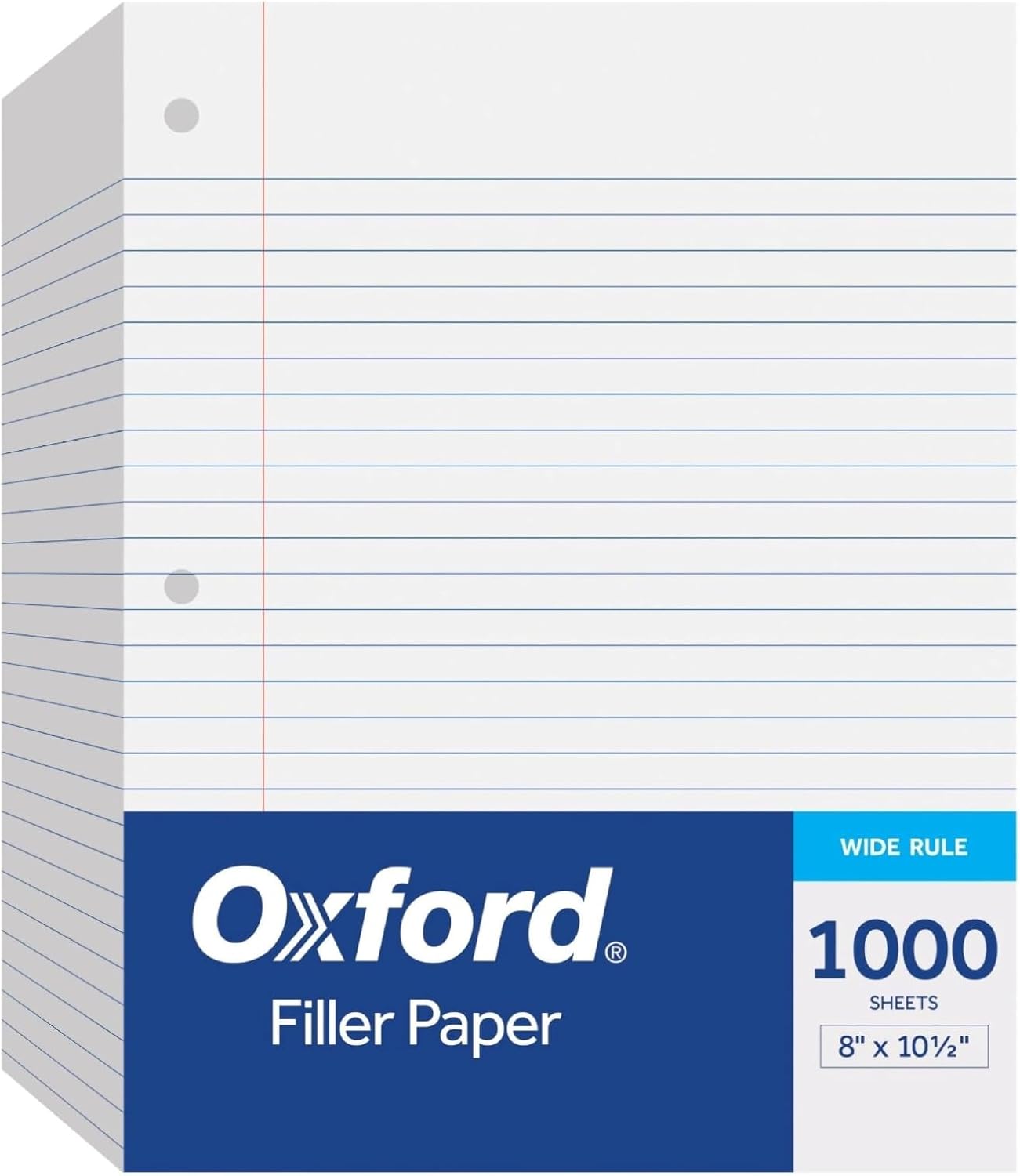 Oxford Loose Leaf Paper Wide Ruled 1000 Pack Filler