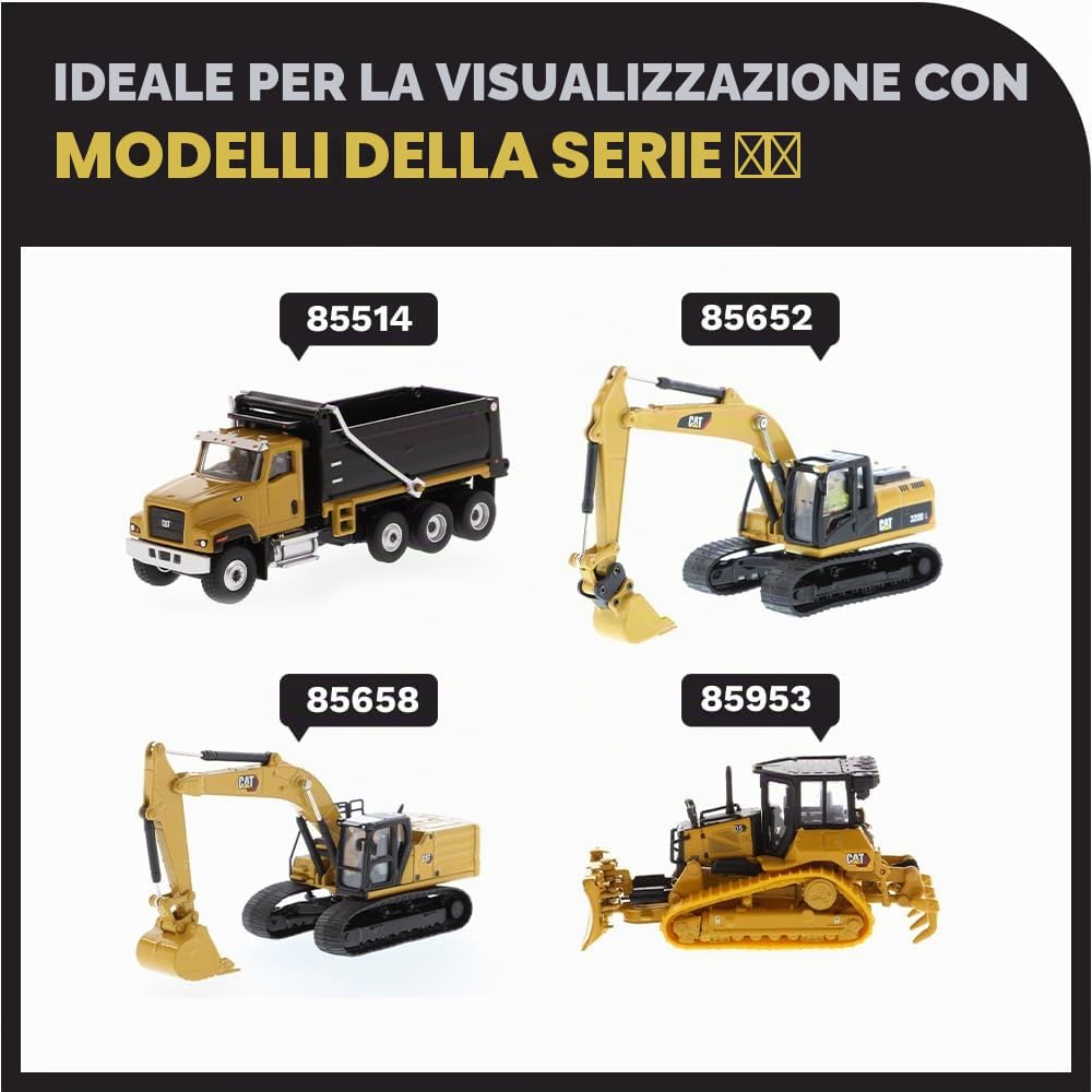 Caterpillar Diecast Masters 85656 - Escavatore Stradale M323F su rotaia, Scala 1:87, Circa 9,5 x 3,4 x 4,6 cm, a Partire da 14 Anni