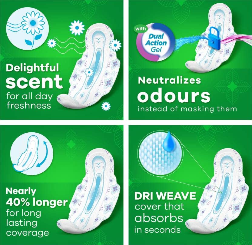 Whisper Ultra Clean (50s) and Bindazz Nights XXXL+ (10s) (Day and Night Pack) Sanitary Pad (Pack of 60Pcs) 1