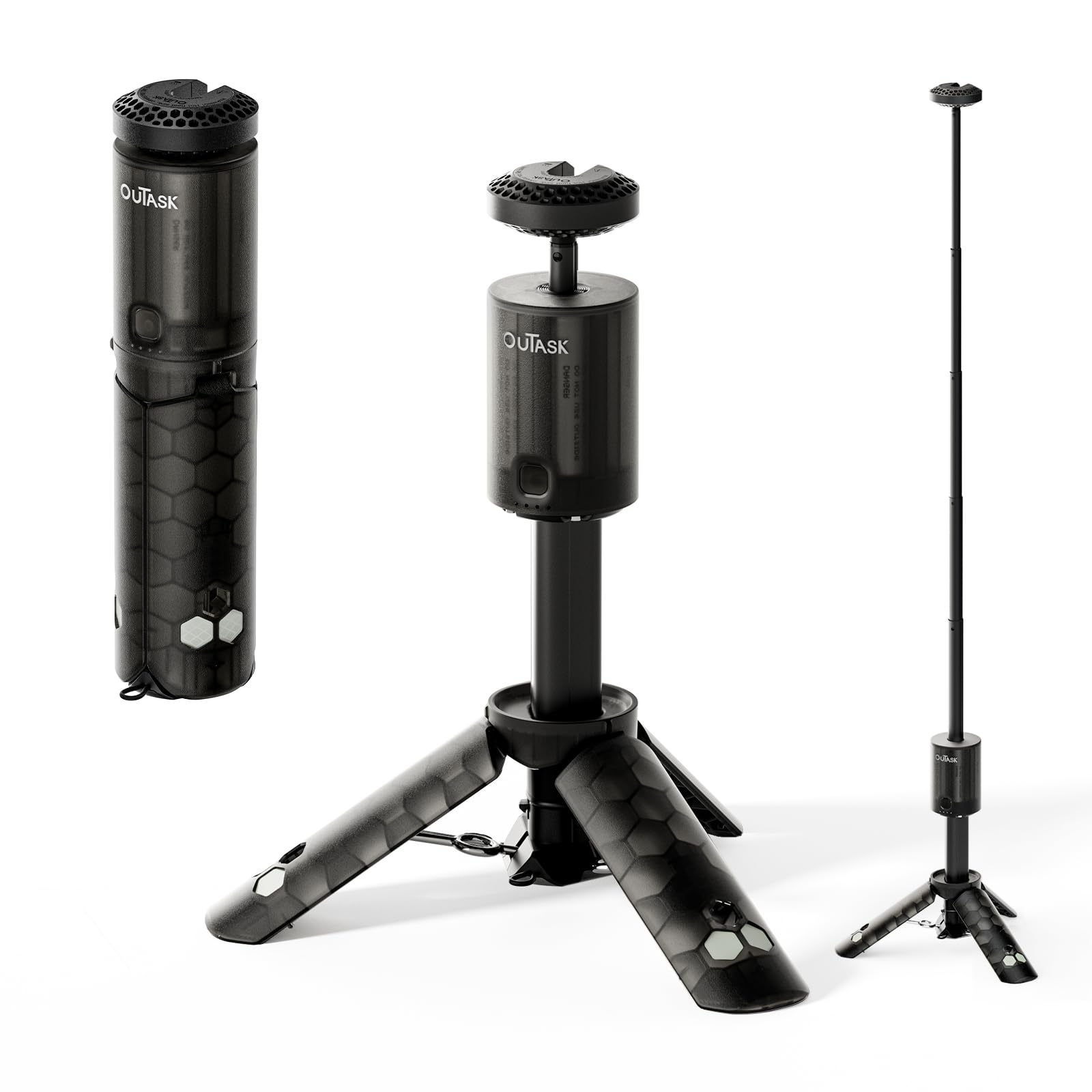 ouTask TD1 Set – 90cm Teleskop-Laterne (12000mAh) inkl. Silikon-Lampenschirm