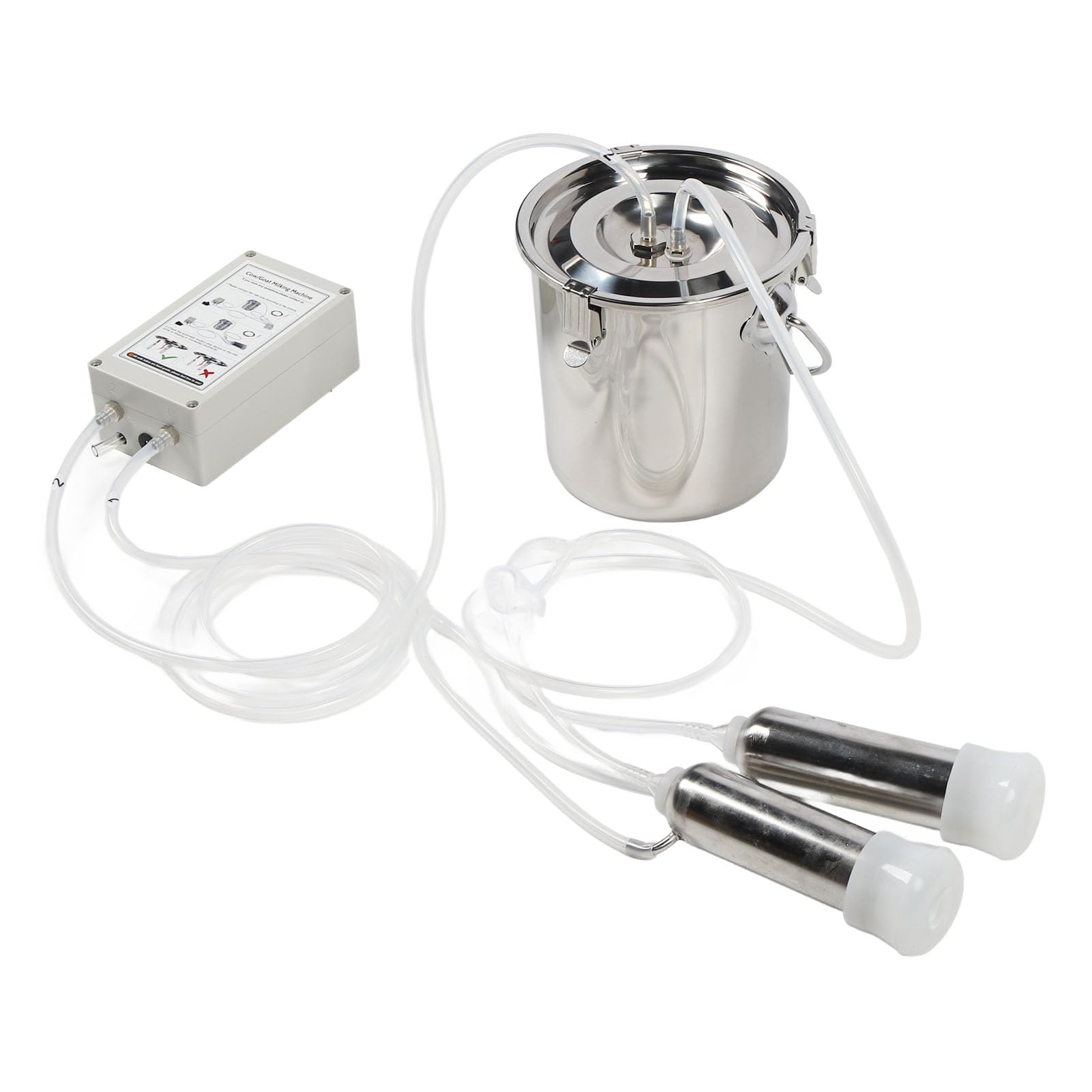 Wakects Elektryczna Dojarka do Kóz 3L Pulsacja Próżnia Przenośna (wtyczka