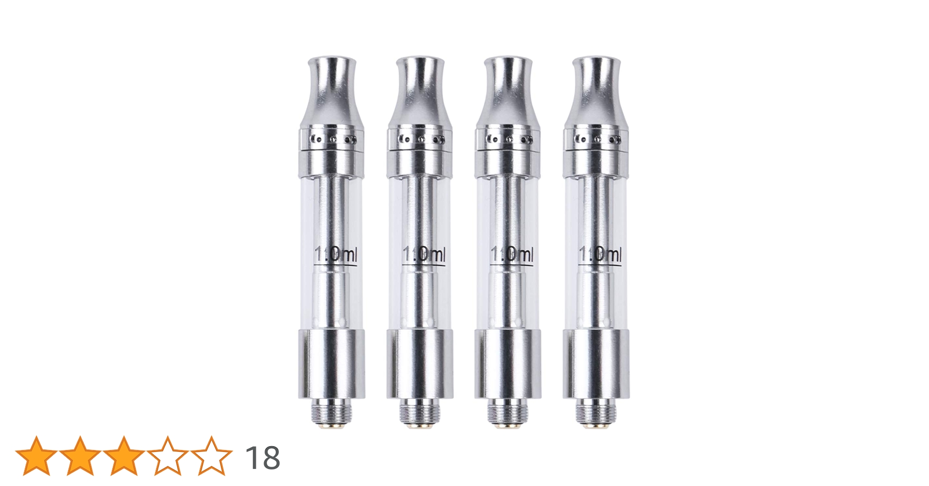 Amazon | CBDfreaK© アトマイザー 1ml 510規格 径11.2mm × 62mm 4本