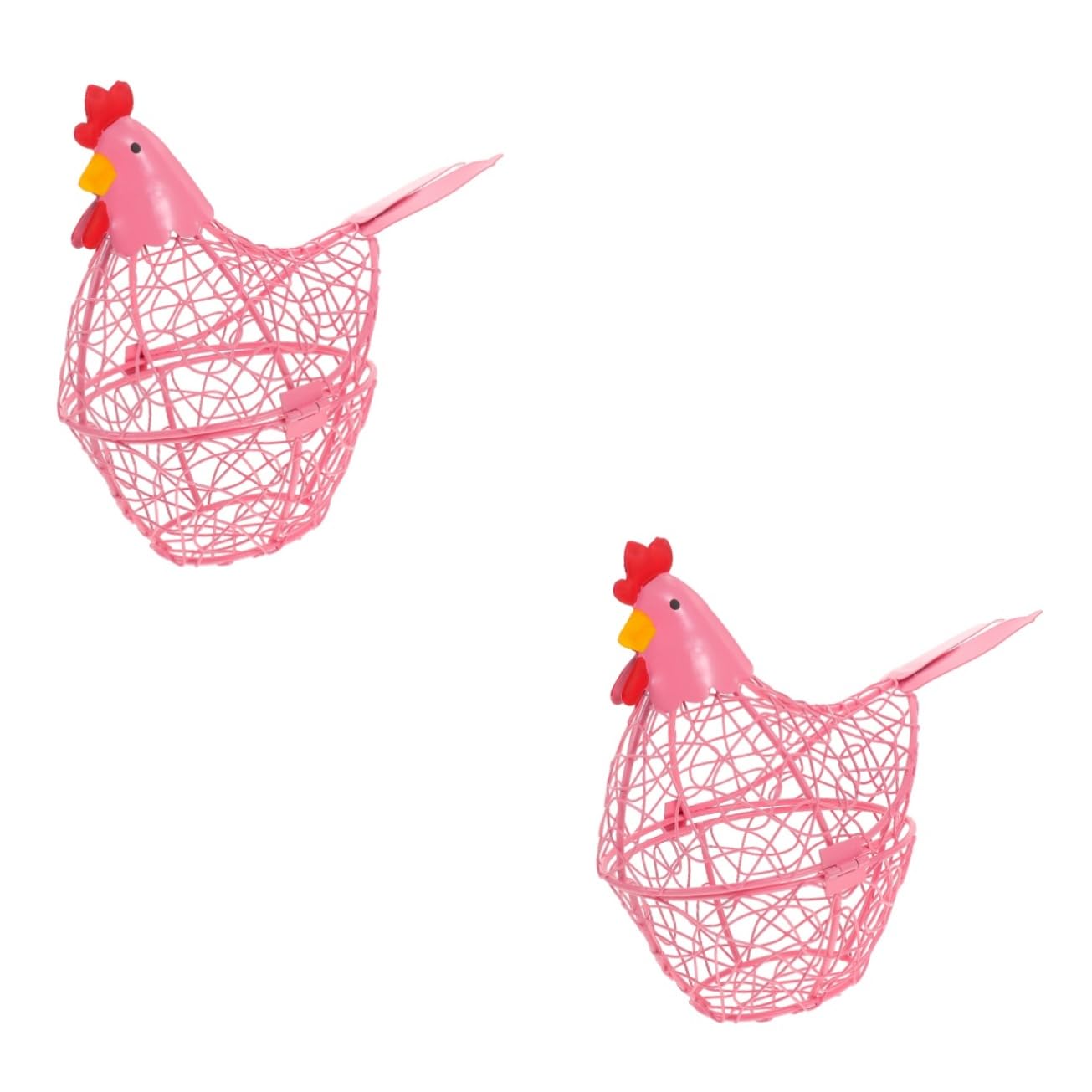 Amosfun 2piezas Cesta De Huevos Decorativa De Cocina Forma De Gallina Organizador Multifuncional De Alimentos Cesta De Almacenamiento Estable y Práctica para Mantener El Orden La Encimera