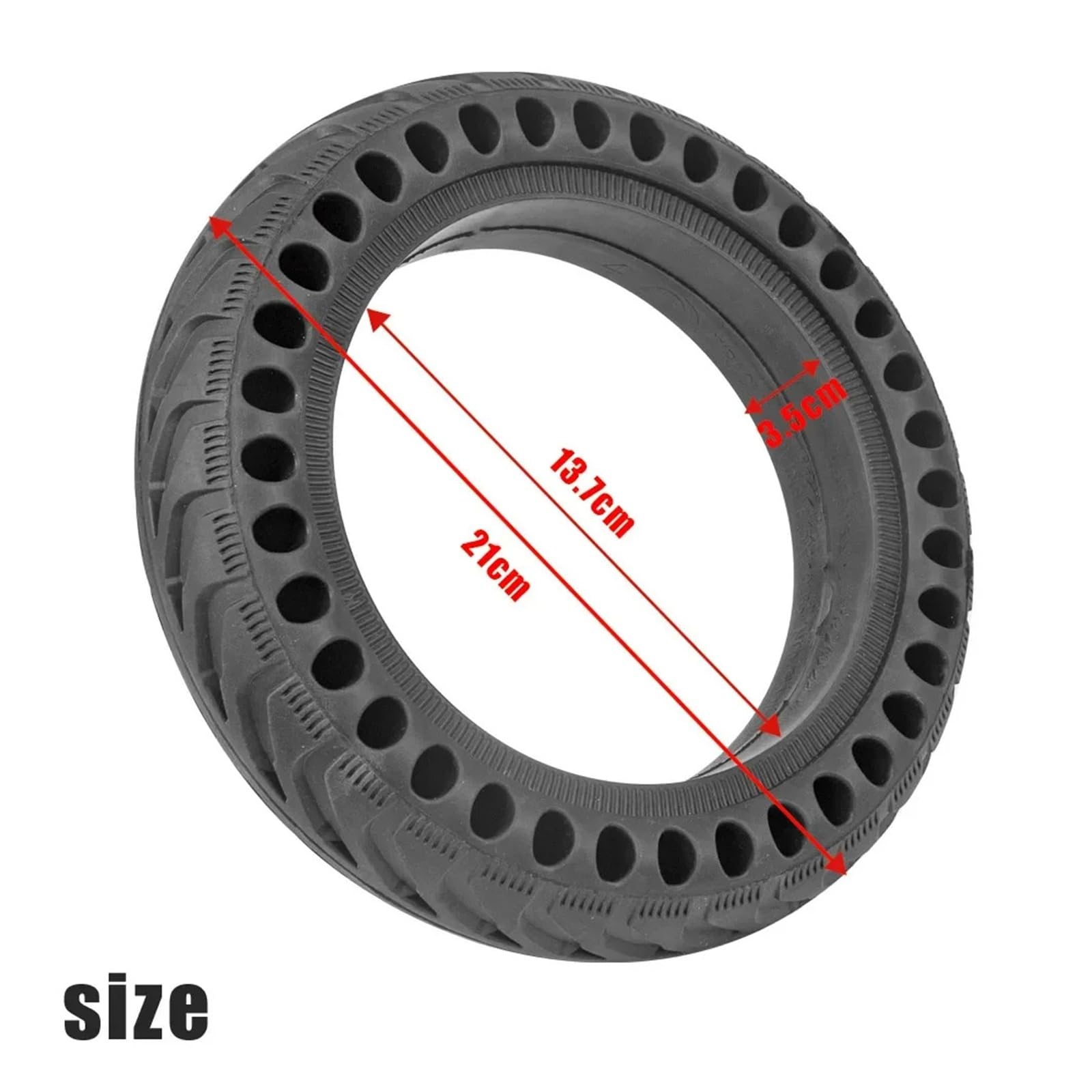 Pneu Solide for Scooter Électrique,Compatible With Xiaomi, | Compatible With Roue,for M365,for Pro,for PRO,for 1S En Caoutchouc,for Amortisseur De,for Pouces,2,8.5(Red)