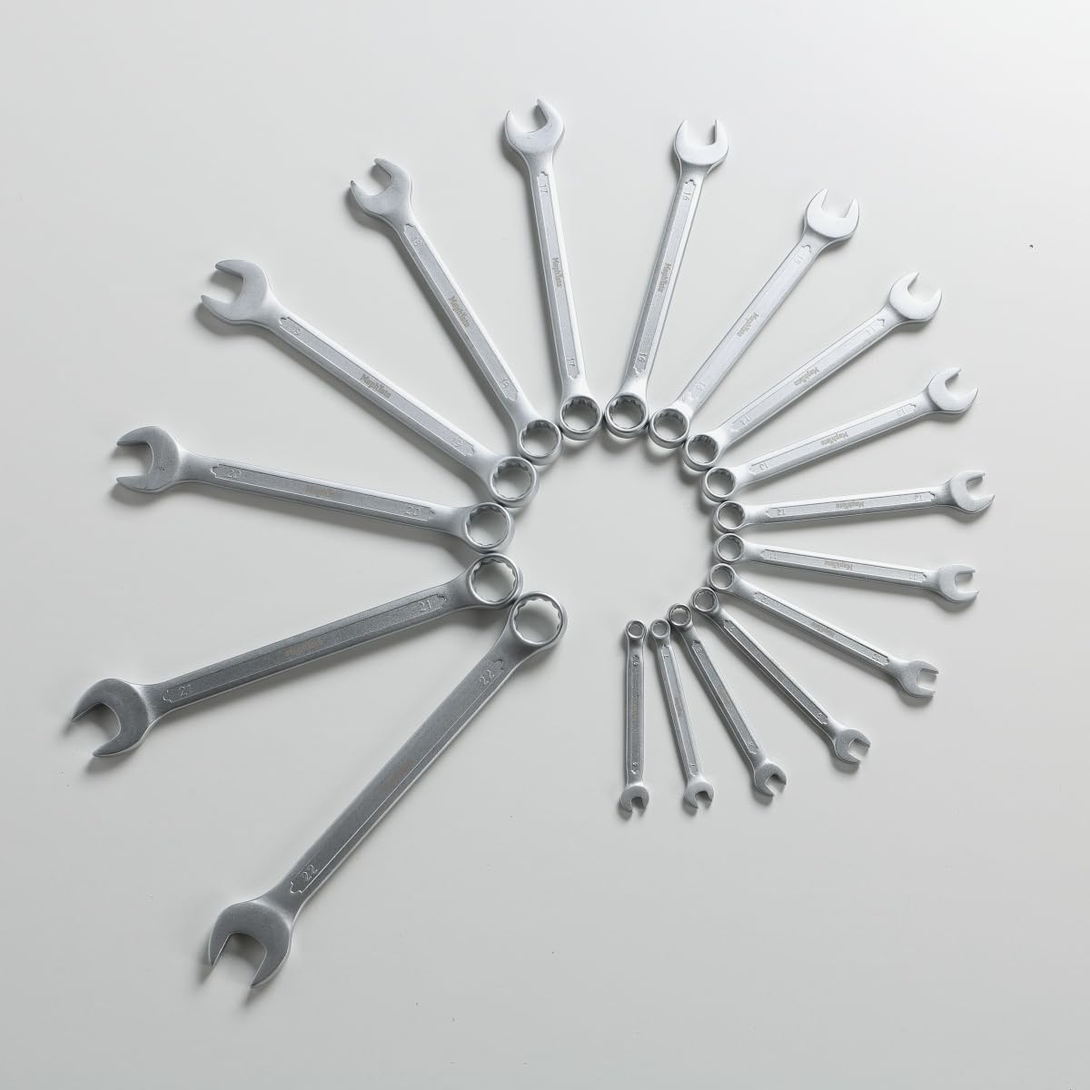 Mephisto Inserto per attrezzi Pro Line, chiave ad anello doppia | Set di attrezzi per carrello da officina, set di chiavi combinate, 40 pezzi, metriche, con inserto morbido, effetto carbonio