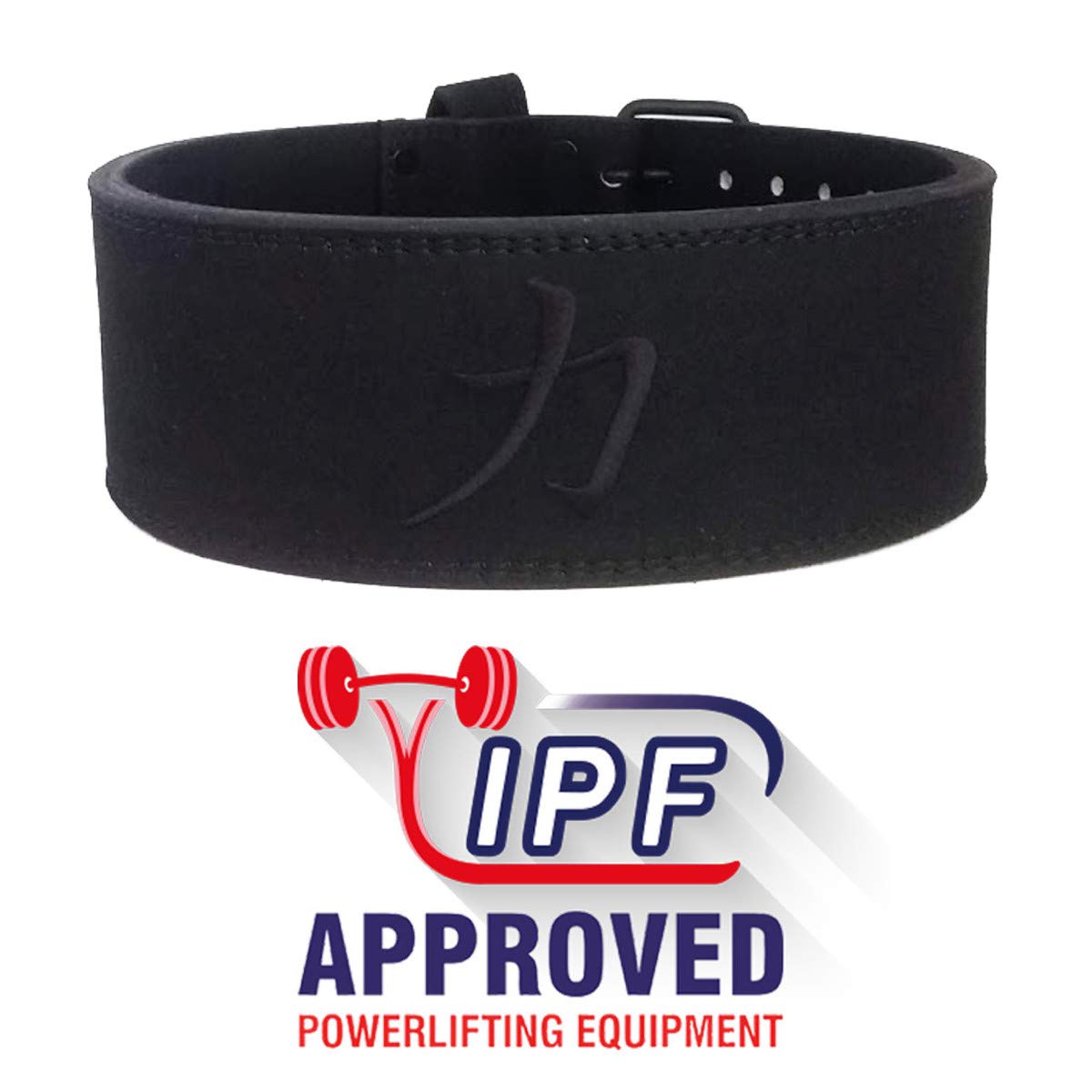 Strengthshop Cinturón de dos puntas de 10 mm con hebilla negra IPF/BVDK.