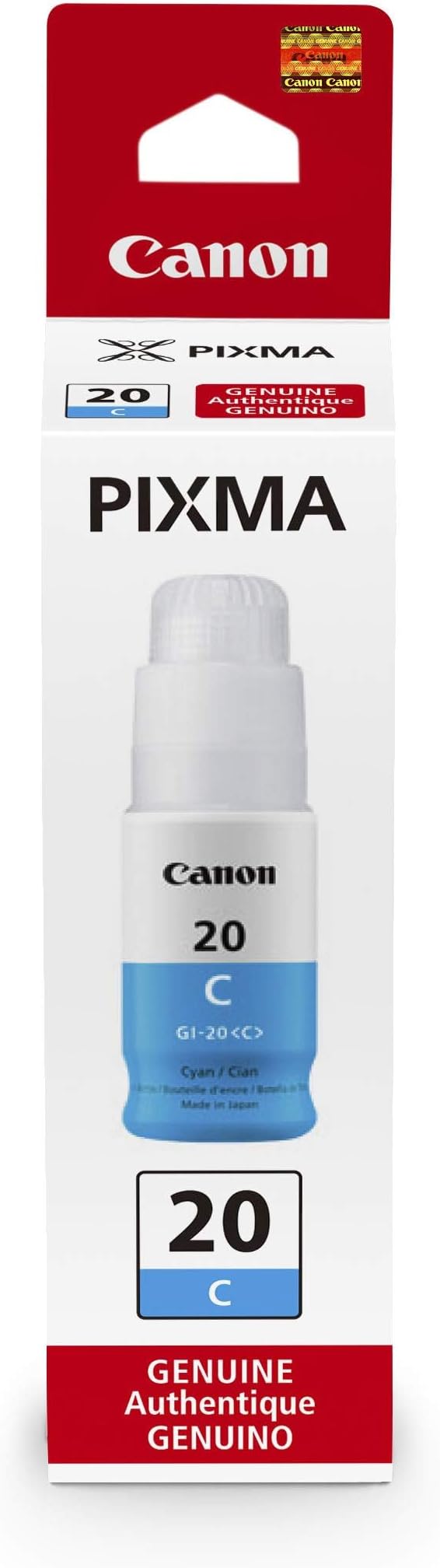 GI-20 Cyan Ink Bottle, Compatible to PIXMA G6020 and G5020 MegaTank Printers