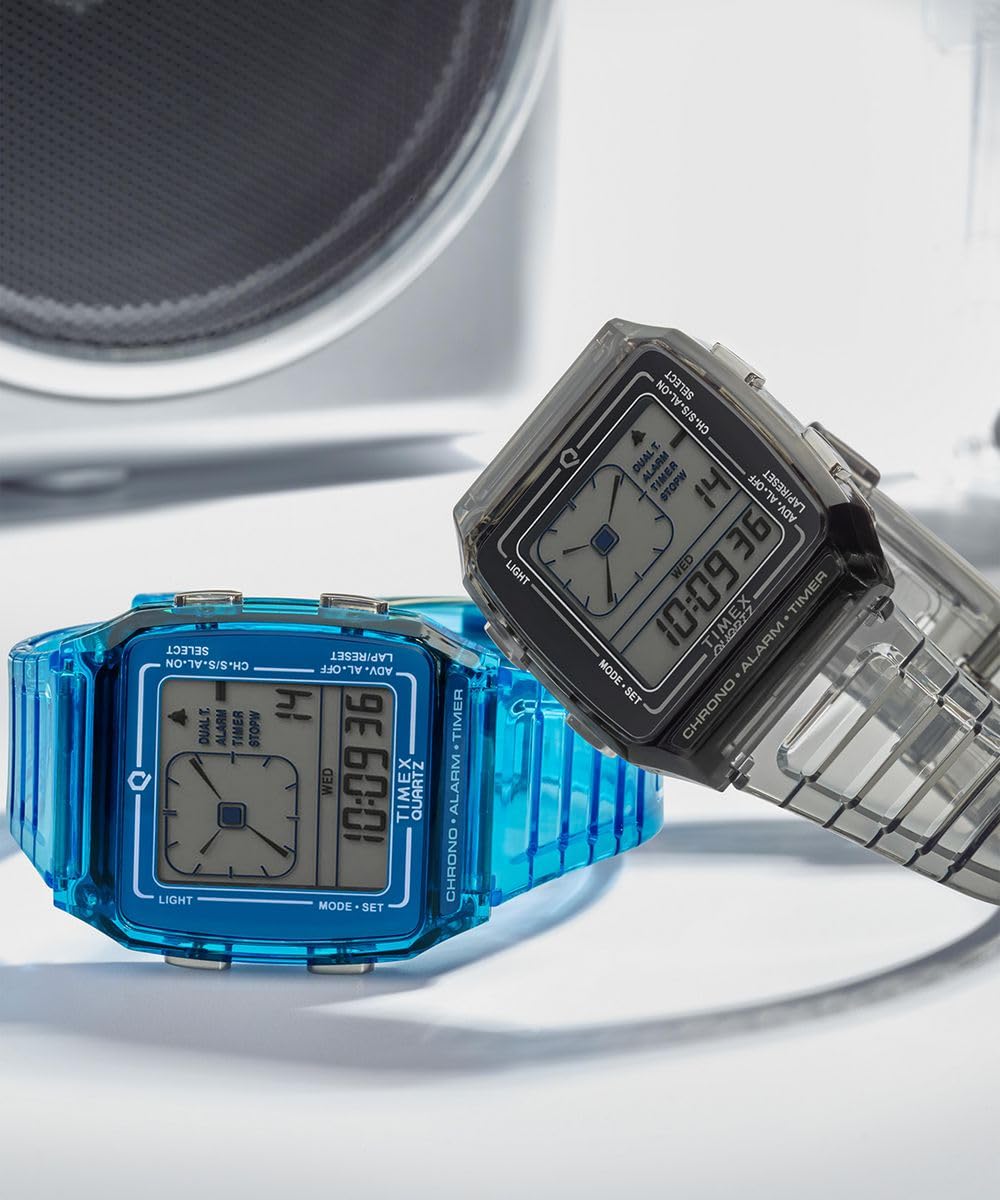 Timex Unisex Digital Uhr Lca mit Kunststoffarmband