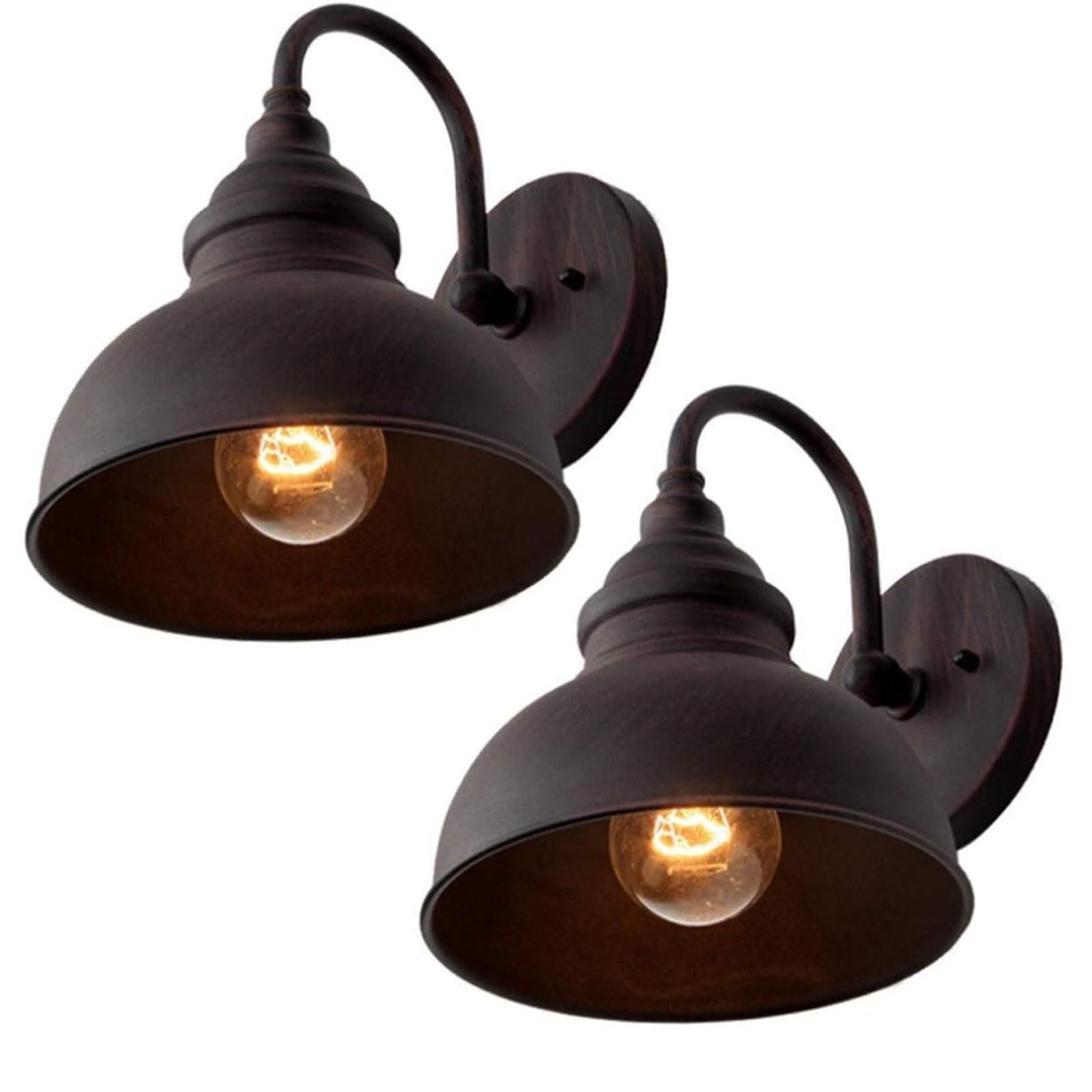 Luminaire extérieur pour cour et jardin style grange étanche col de cygne pack de 2