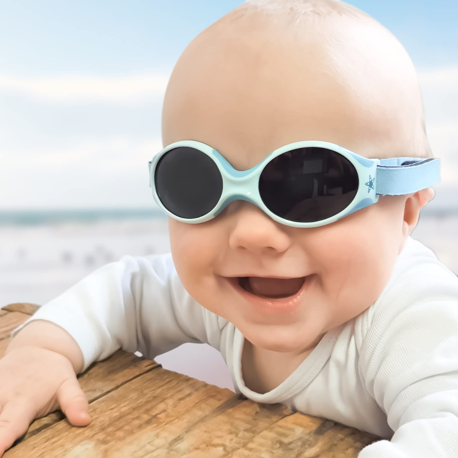 ActiveSol Baby Lunettes de soleil Explorer | Garçons et filles | avec bandeau extra-souple | Polarisées, protection UV400, catégorie de filtre 3 | Onesize 0-2 ans | extra légères