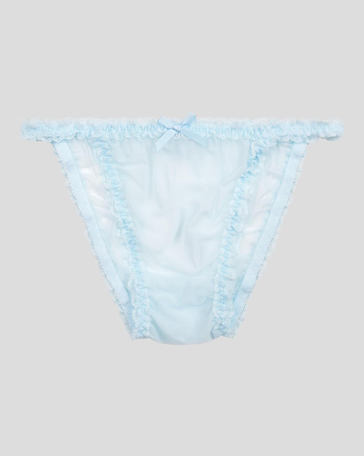 Satini Women's Sheer Frilly Sissy Tanga Knickers Briefs Bikini Panties - Image 7