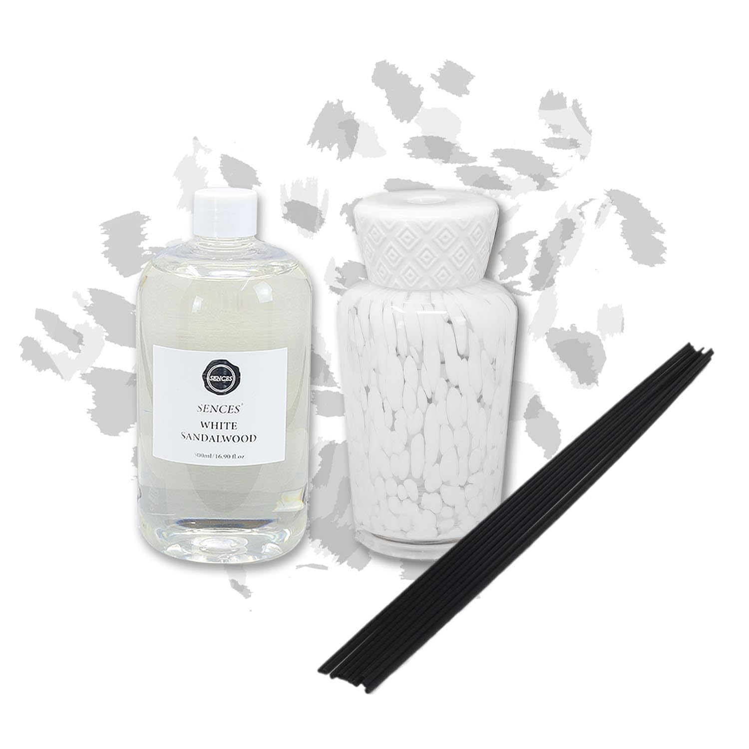 Baltus Reed Diffuser 500ml Animal Print White Sandalwood Sences Air Freshener