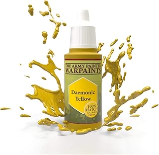 The Army Painter Daemonic Yellow Warpaint - Acrylic Non-Toxic Heavily Pigmented Water Based Paint for Tabletop Roleplaying, Boardgames, and Wargames Miniature Model Painting- 18 ml