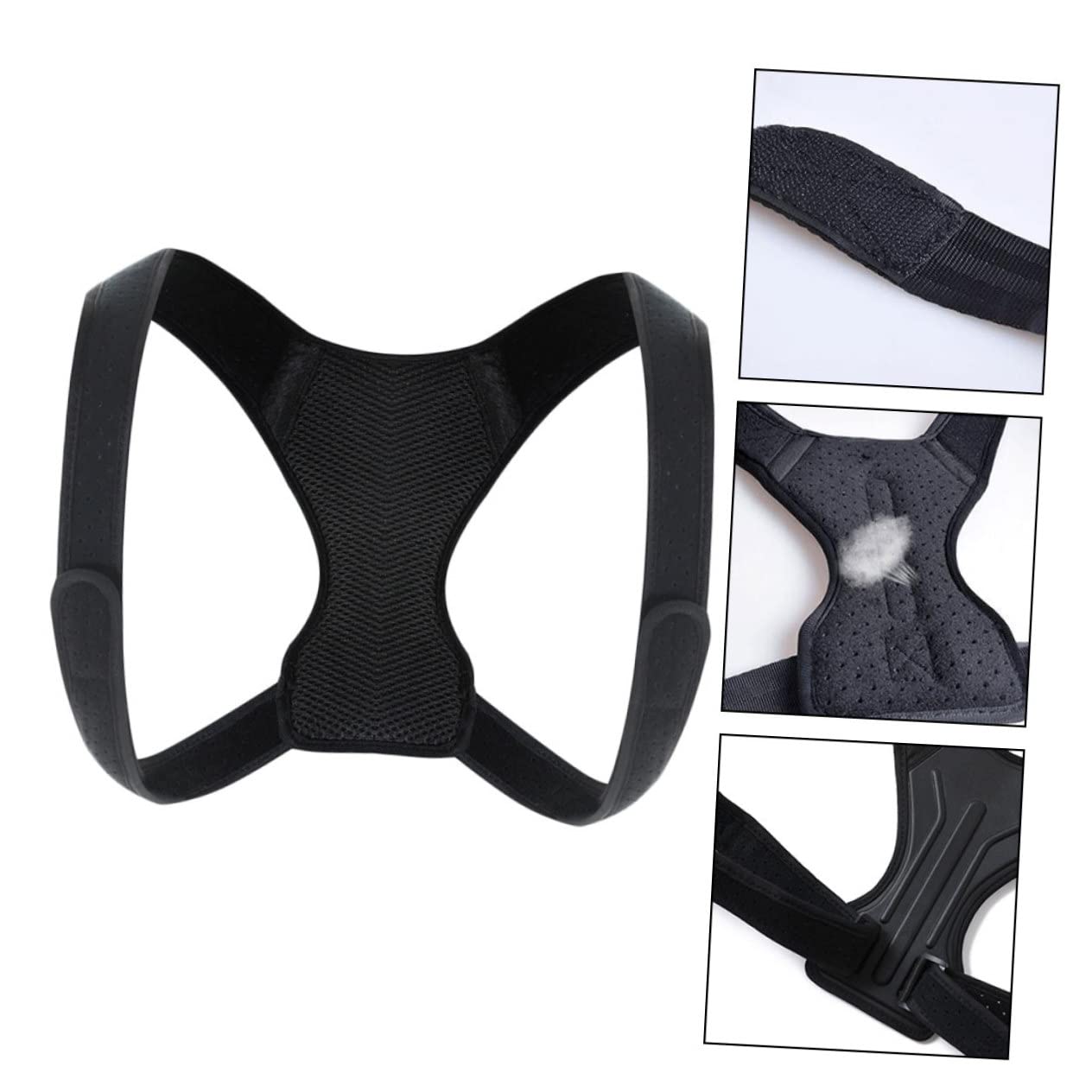COLLBATH Belt Corset Bodysuit Clavicle Chest Support Corsex Shoulder Belt Supporter Corsets Child Harness Holder Adjustable Posture Brace Corset Busk Hump Black