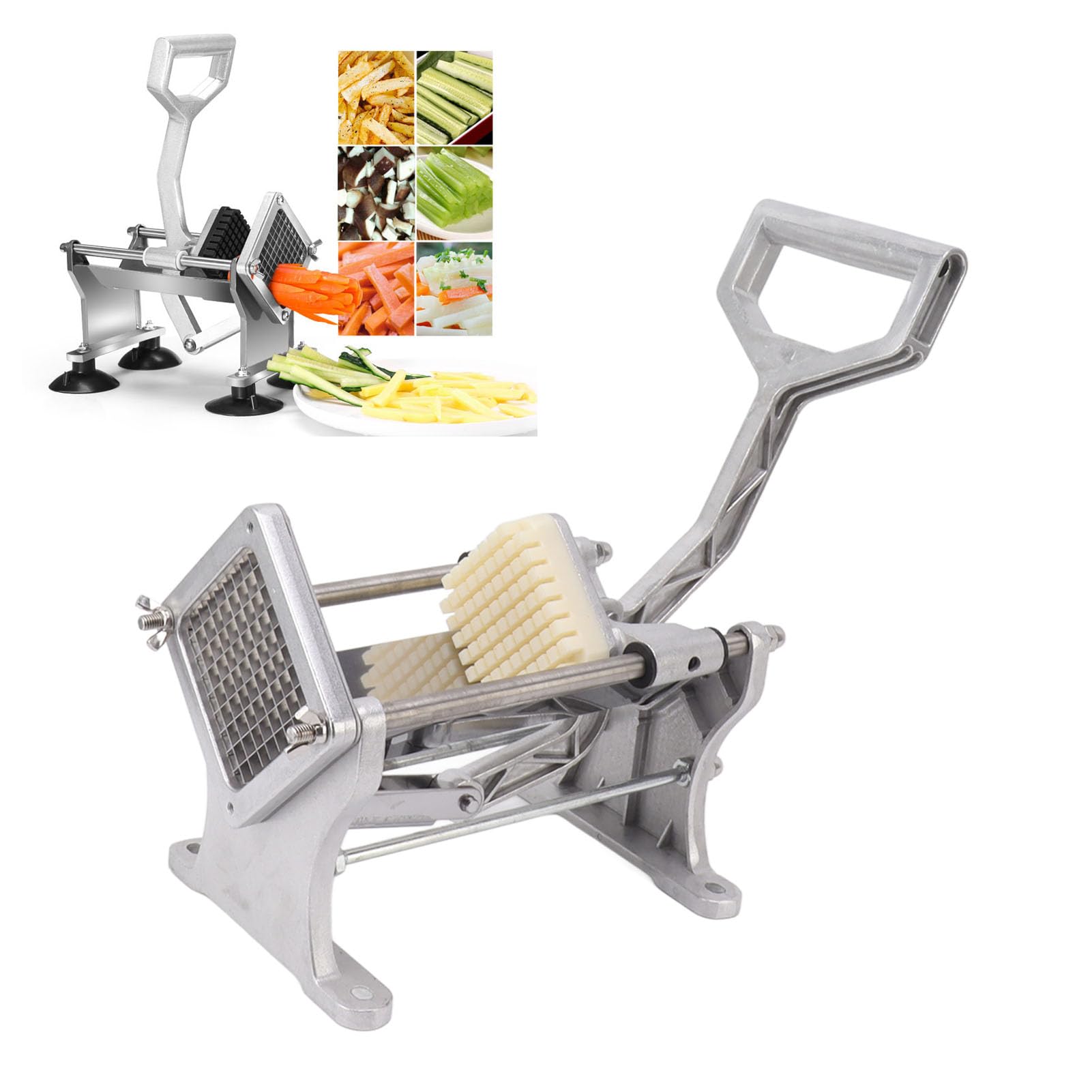 Keenso Premium-Kartoffel-Frites-Schneider, Langlebiges Pommes-Frites-Schneidwerkzeug aus Edelstahl für Gewerbliche Küchen