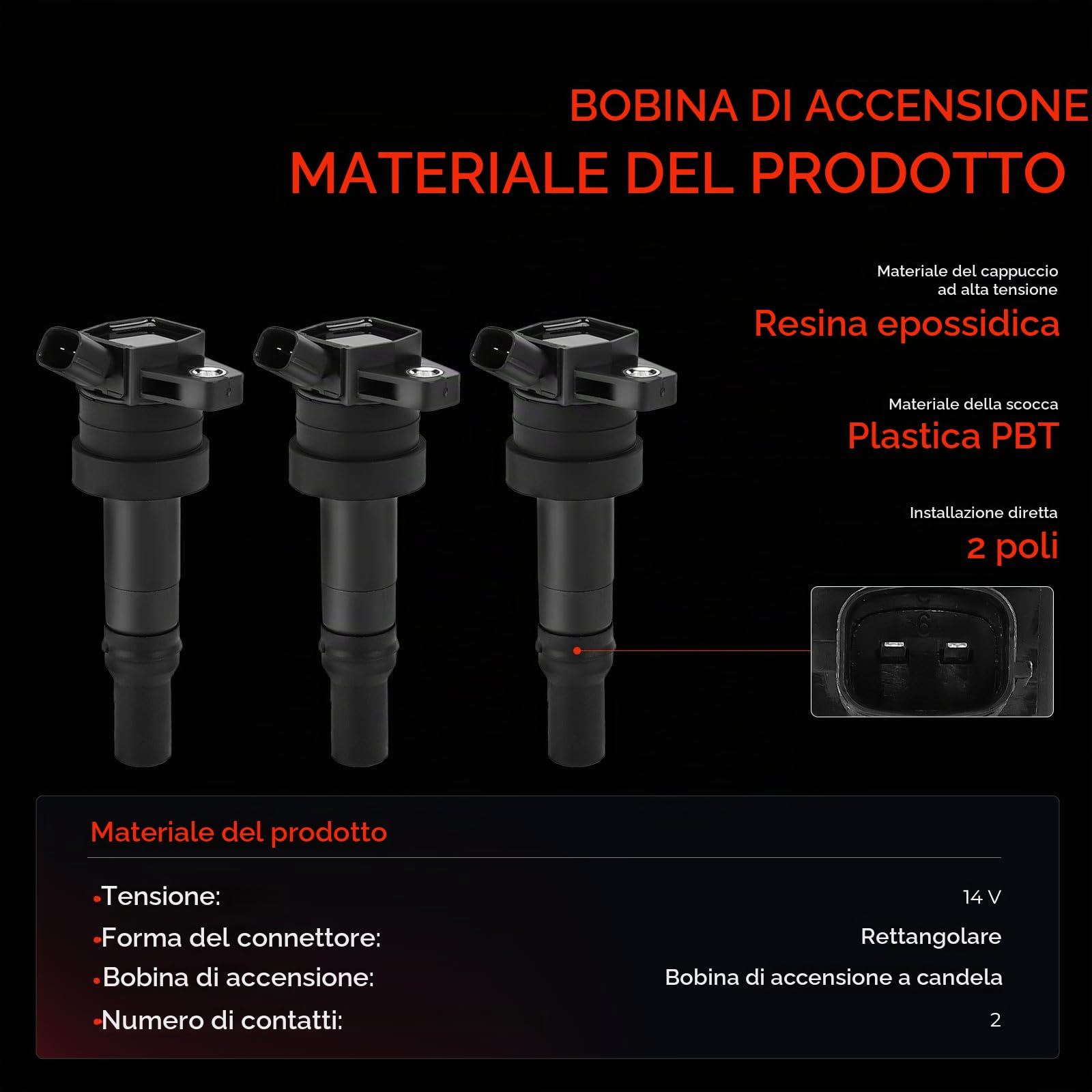 Frankberg 3 bobine di accensione + 3 candele per benzina 2730104000 | Compatibile con: Picanto TA, i10 PA, i10 BA IA