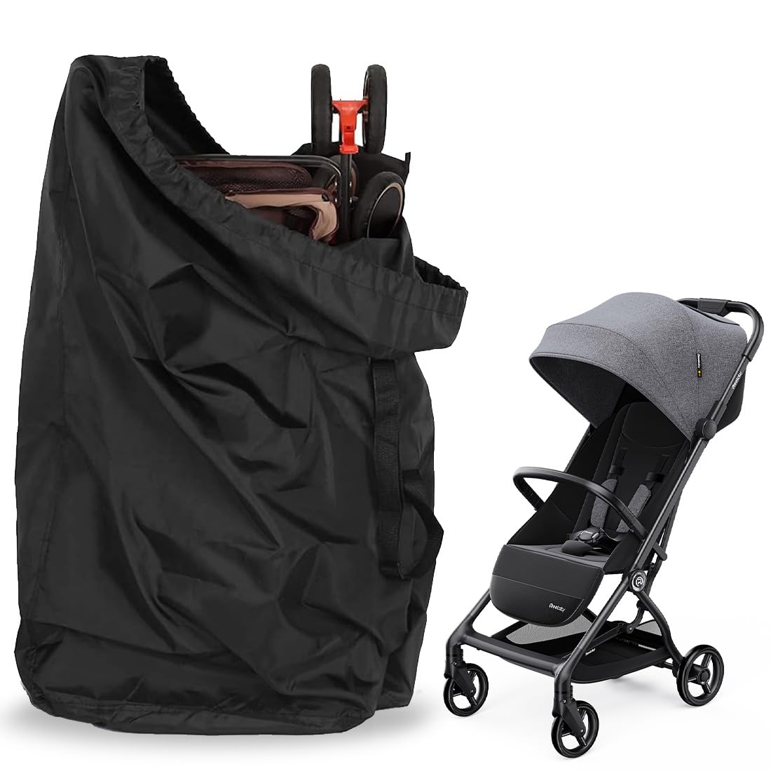 Bolsa Carro Bebe, Bolsas de Transporte para Carritos de Bebe, Funda Carrito Bebe, Negro Bolsa de Viaje para Cochecito, Bolsa Transporte Silla Paseo,Bolsa Transporte para Silla Coche,Bolso de Viaje