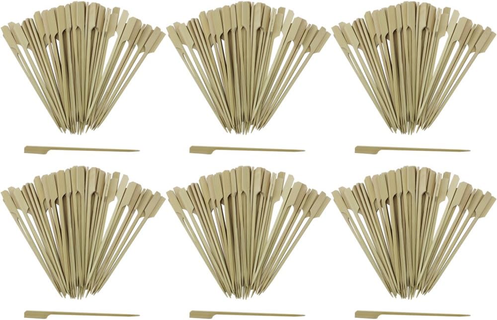 UHETLET 400 Bambus Spieße 12cm - Fingerfood Spieße Für Grill & Party Natur