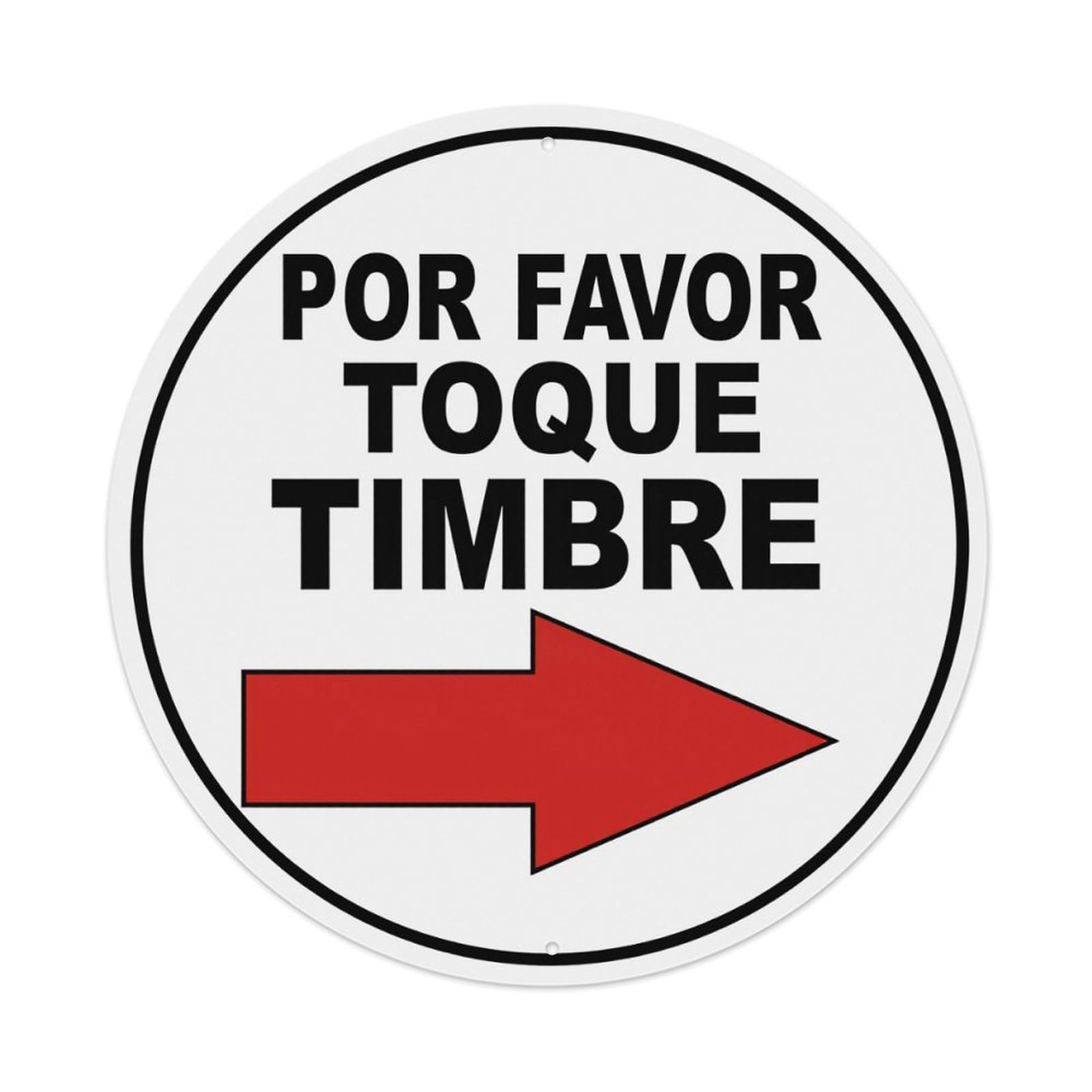 Iageret Vintage Por Favor Toque Timbre Arrow Round Metal Tin Sign Wall Decor, Bar Garage Cafe Kitchen Home Wall Art Poster 8X8inches
