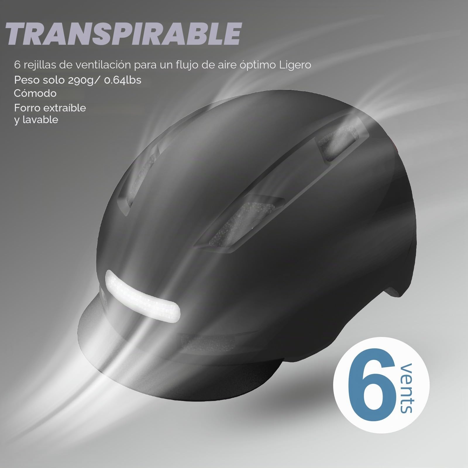 KINGLEAD Cascos de bicicleta para hombre y mujer, casco de bicicleta con gafas magnéticas y luz USB recargable, casco de carreras ajustable para bicicleta de montaña con tiras reflectantes