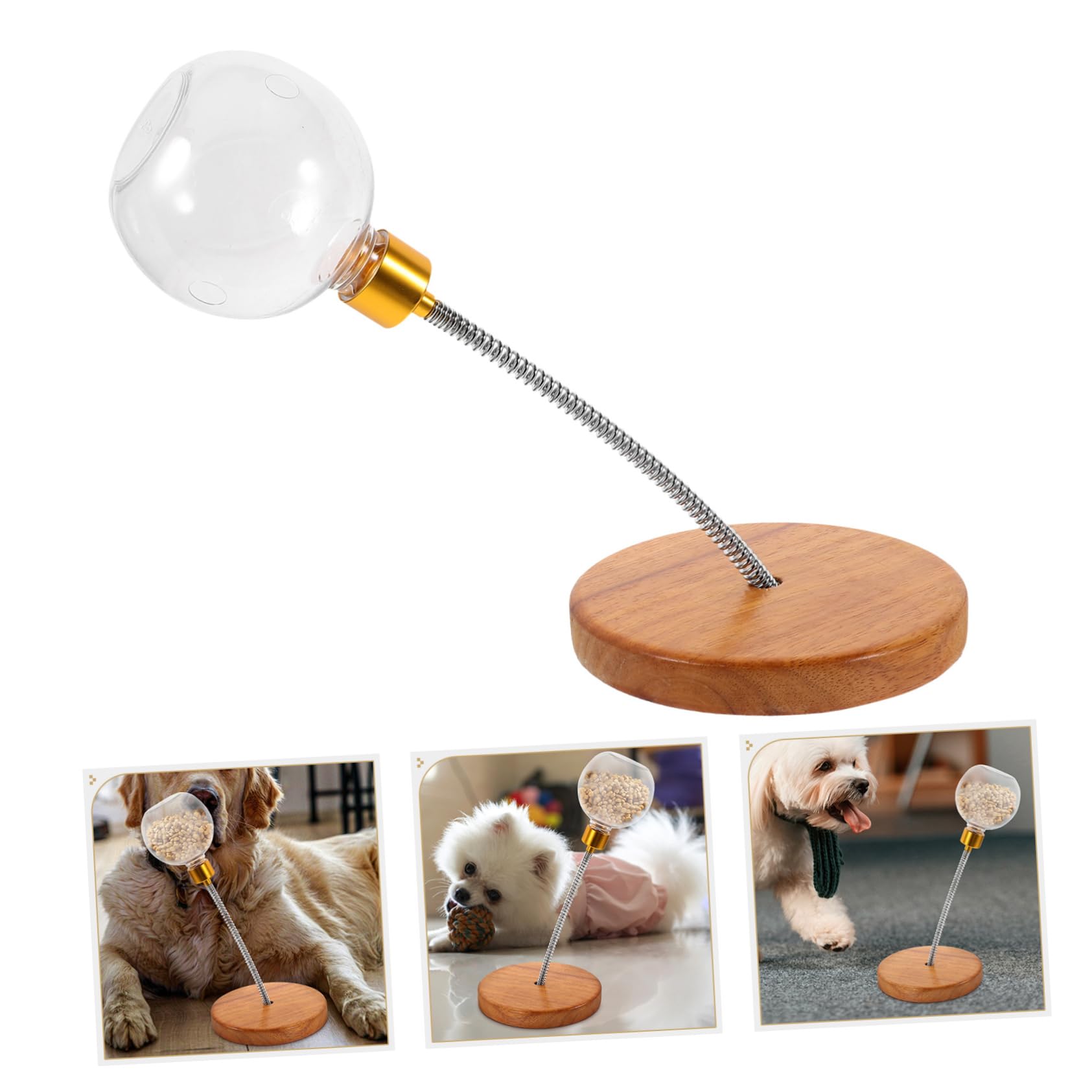 BESPORTBLE Snackball für Hunde als Leckerli Spenderball mit Langsamer Futterfreigabe Interaktives Spielzeug für Kleinen und Mittelgroßen Hund aus Kunststoff und Edelstahl