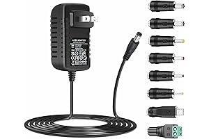 12V 2 Amp Universal Power Supply & 12V Converter With 8 DC Plug Tips