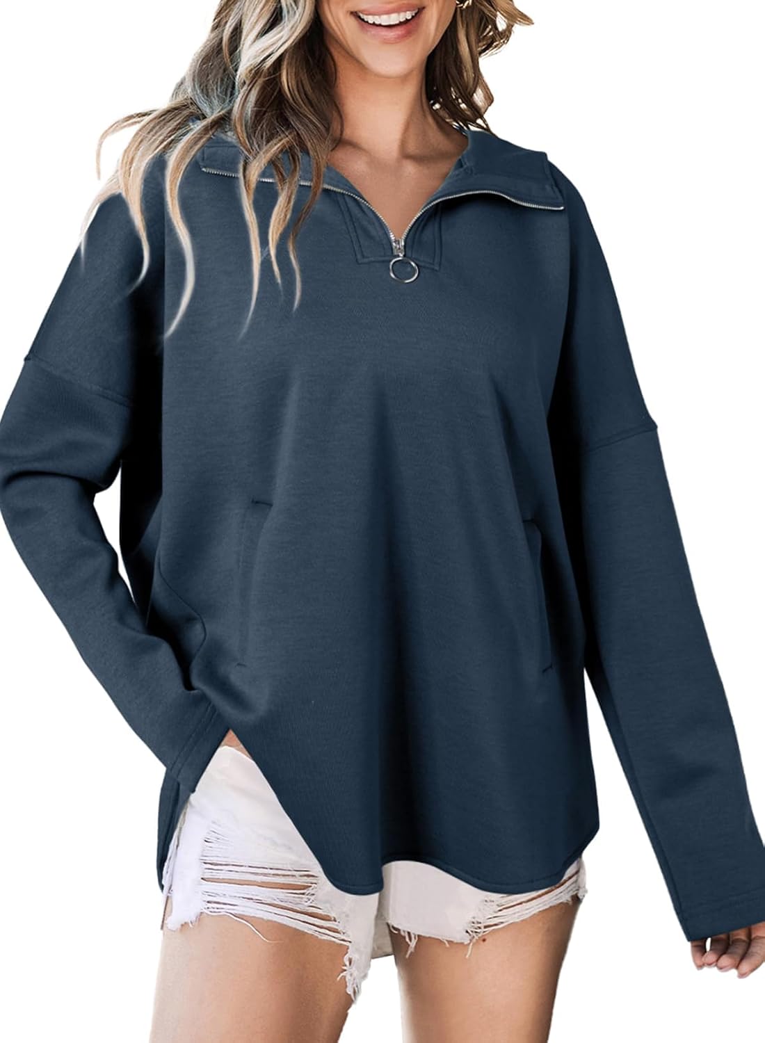 Ganni Oversized Mouwloze Trui In Alpaca Wolblend Met Halve Rits 9770010022 977001002252013
