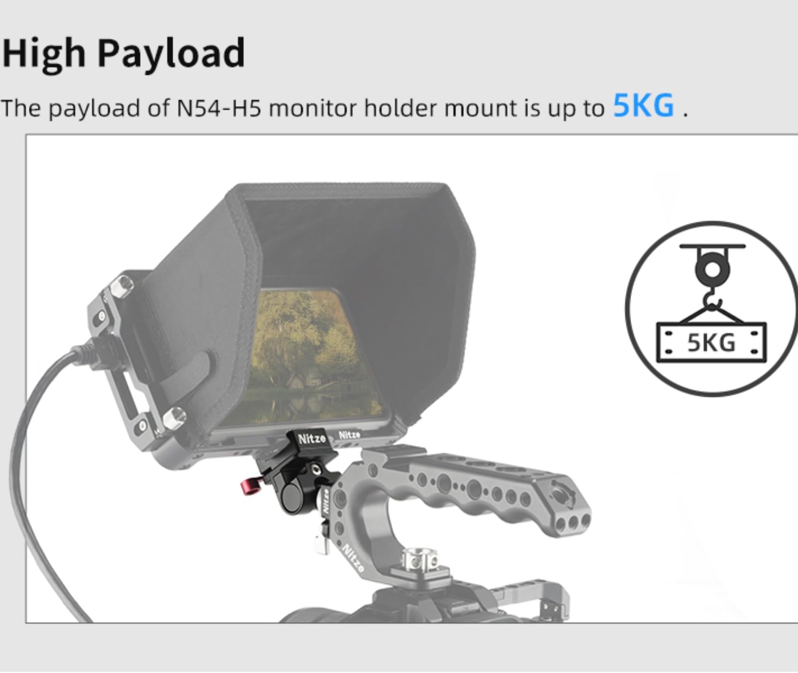 Nitze Field Monitor Mount Tilt - Nato To 1/4 (N54-F5