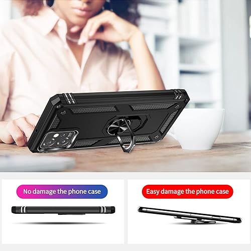 Miniatura 7 de Funda para Moto G Power 5G 2023, Moto G Power 2023 con protector de pantalla HD, fundas protectoras de grado militar con anillo para Moto G Power 5G