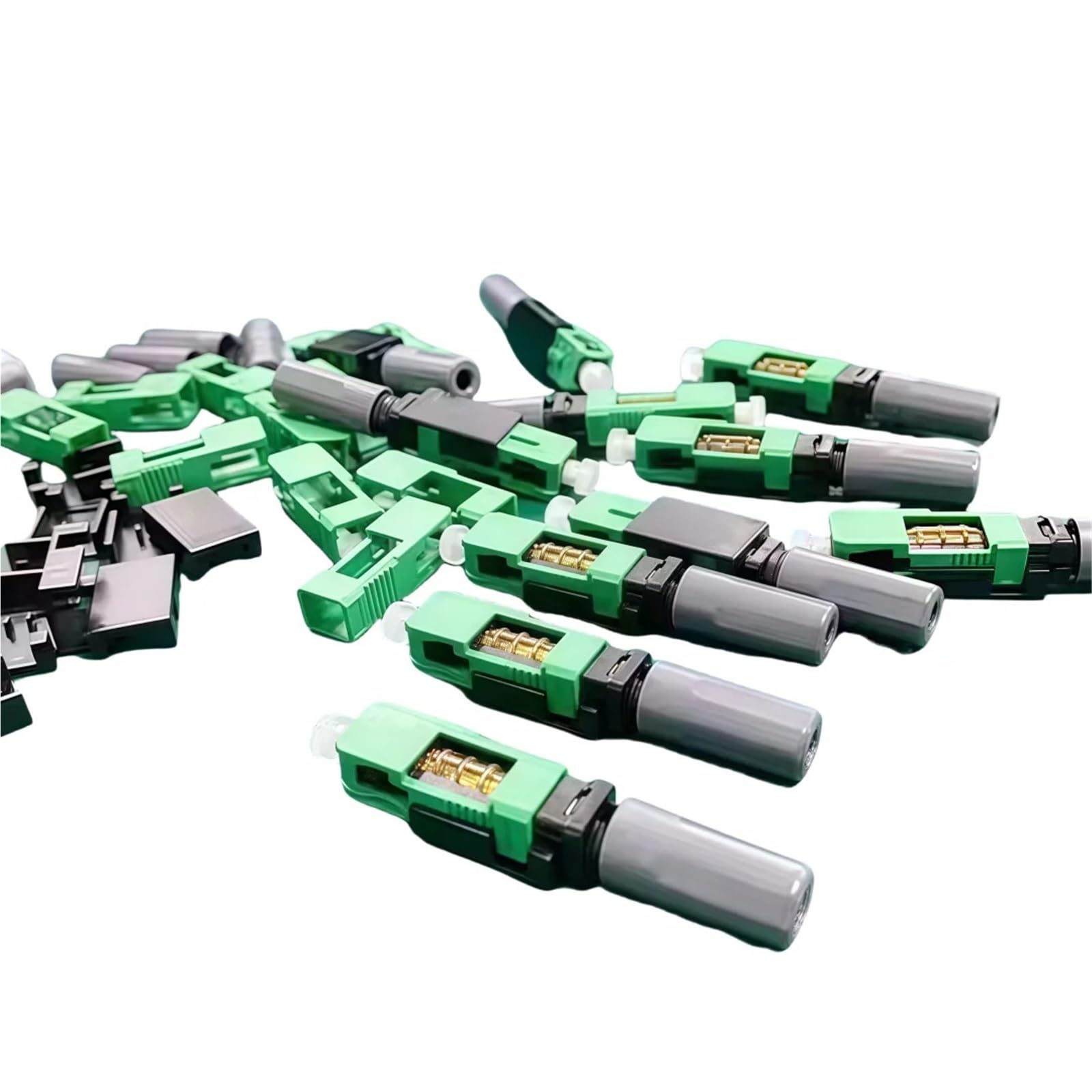 Connecteur rapide SC APC/UPC 51mm, 10 pièces, connecteurs d'épissure à froid pré-enterrés de qualité télécom, connecteur rapide monomode(SC UPC 100 pcs)