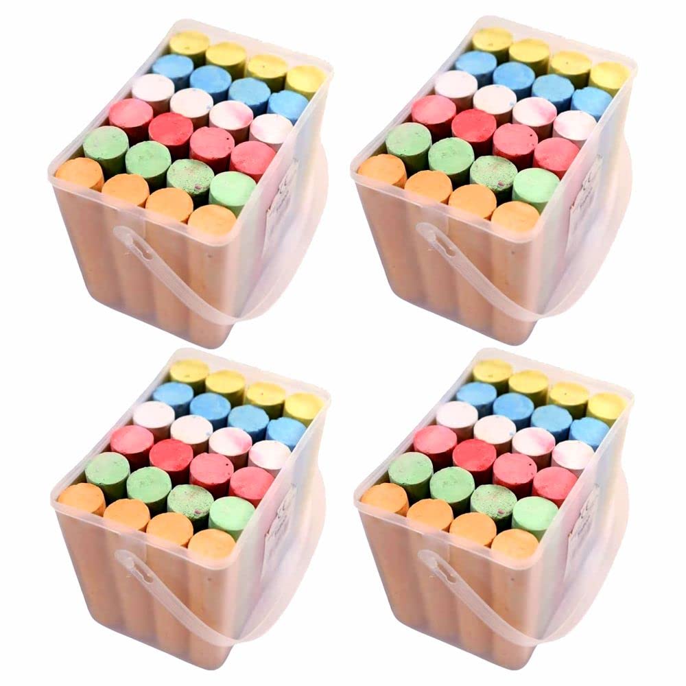 3 Ace Crafts Coloured Toddles Chalks 96 Pieces for Children, Chunky and Small Chalk, Drawing, Garden, Outdoor, Art, Blackboard, Chunky Small Hands, Chubby, Washable, Pavement, Patio