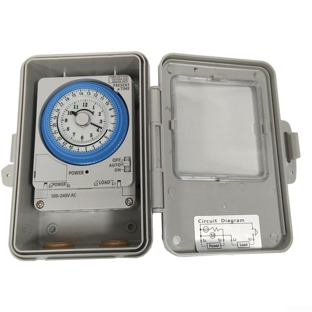Timer meccanico, interruttore timer TB388, PC impermeabile 24 ore giornaliero programmabile timer interruttore per scaldabagno lampada AC100 ~ 250 V 20 A