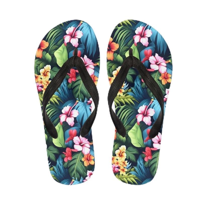 Men Hawaii Flip Flop Sandal Geometry Lightweight Thong Sandals Xmas Santa Claus Unisex Bathroom Orthotic Flip Flops