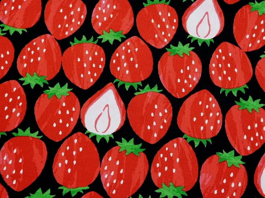 めぐいちご 数量5から】 生地 『オックス イチゴ ピンク COCA-STAWB22B