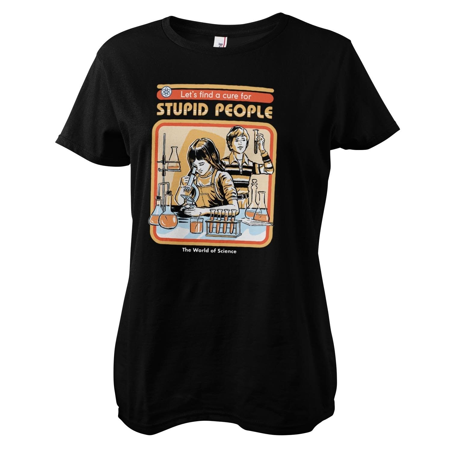 Steven Rhodes Women's Black Officially Licensed Cure For Stupid People T-Shirt (Black), Large