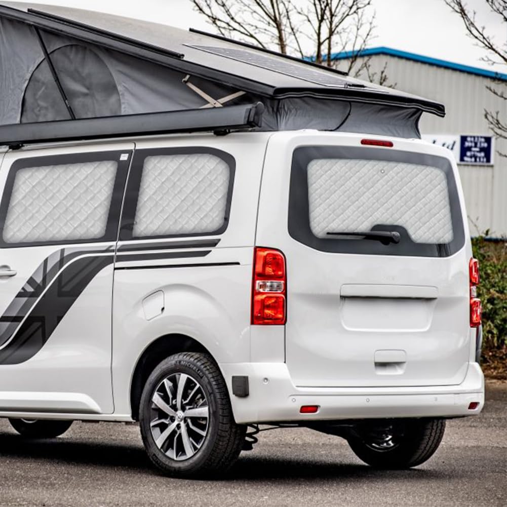 Parasole per Parabrezza Compatibile con Citroen Jumpy SpaceTourer Peugeot Expert Traveller Toyota Proace (LWB) 2017-2026 - Protezione per Parabrezza per Parasole, Finestra Cieca Termica Interna