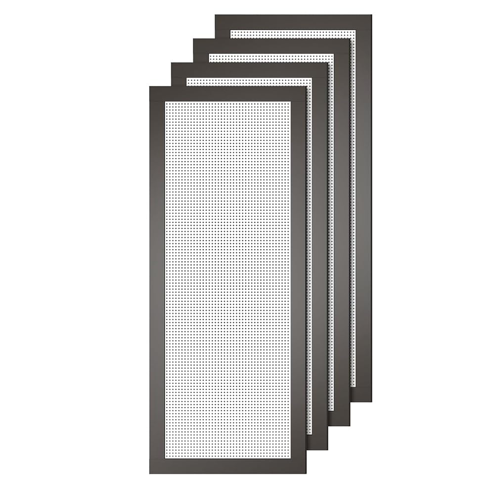 UDSKNV[KSL Air Vent Screen Cover 4 X 10 Inch 4 Pcs PVC Mesh Magnetic Floor Covers for Ceiling Wall Floor Catch Debris