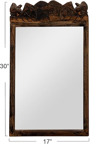 Miniatura 5 de Creative Co-Op 30 Inches Reclaimed Wood Framed, Natural Wall Mirror