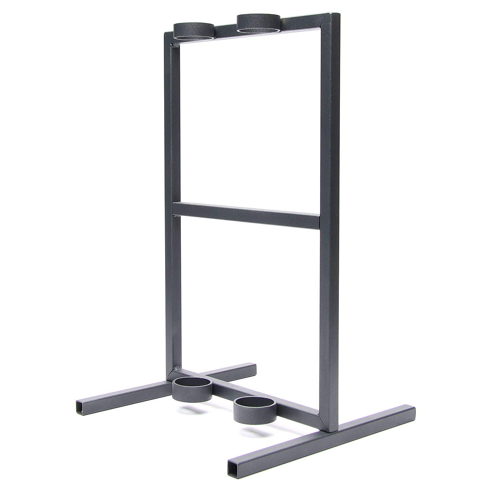 Candle Holder in Metal with 2 PVC Candles