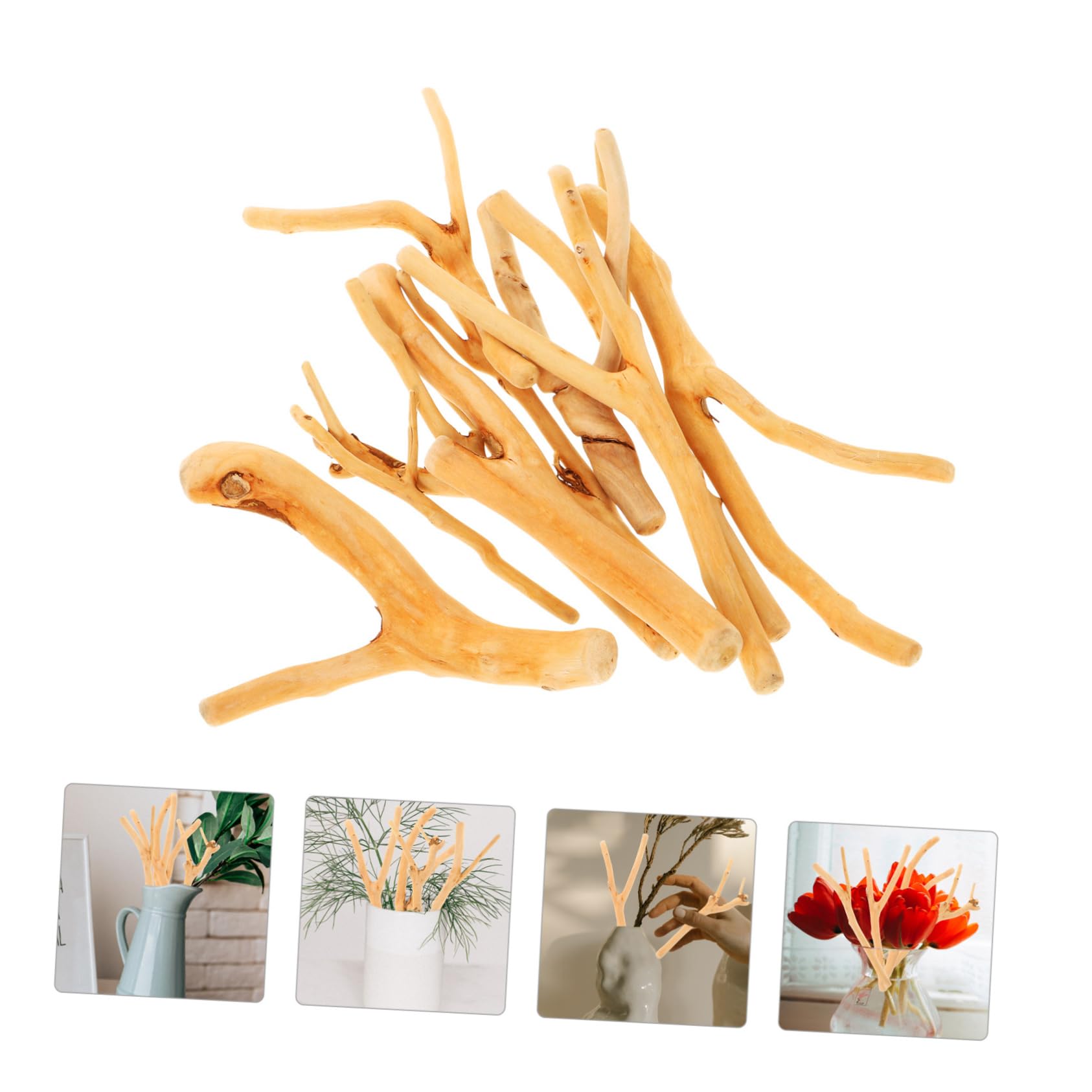 BESTOYARD 5pezzi Bastoncini Di Legno Naturale Per Creazioni Artigianali Rami Per Decorazioni Progetti Fai Te Vasi Per Matrimonio e Decorazioni Natalizie