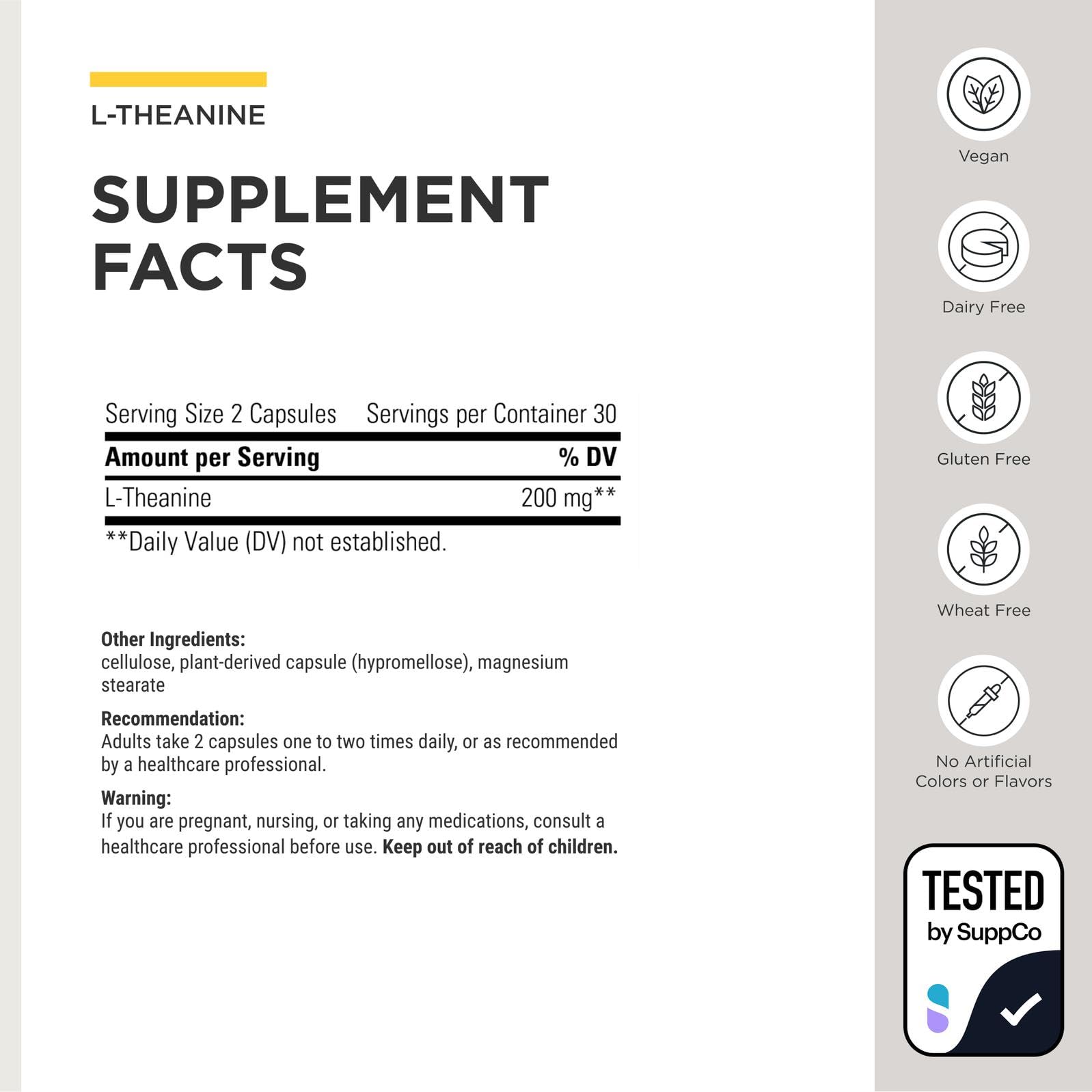 Integrative Therapeutics L-Theanine, Stress Support Supplement*, 60 Count — Amazon image 3