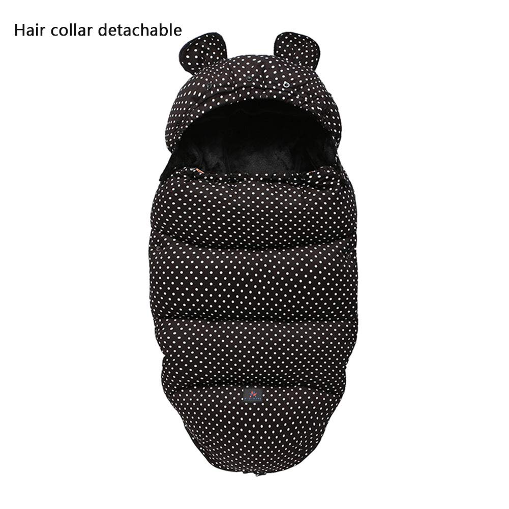 Sacos de Abrigo Carritos Saco de Silla Otoño Invierno Térmica Suave Cómodo Aire Libre Windproof Adecuado Universal Cochecito Silla de Paseo Sillas de Coche (Negro)