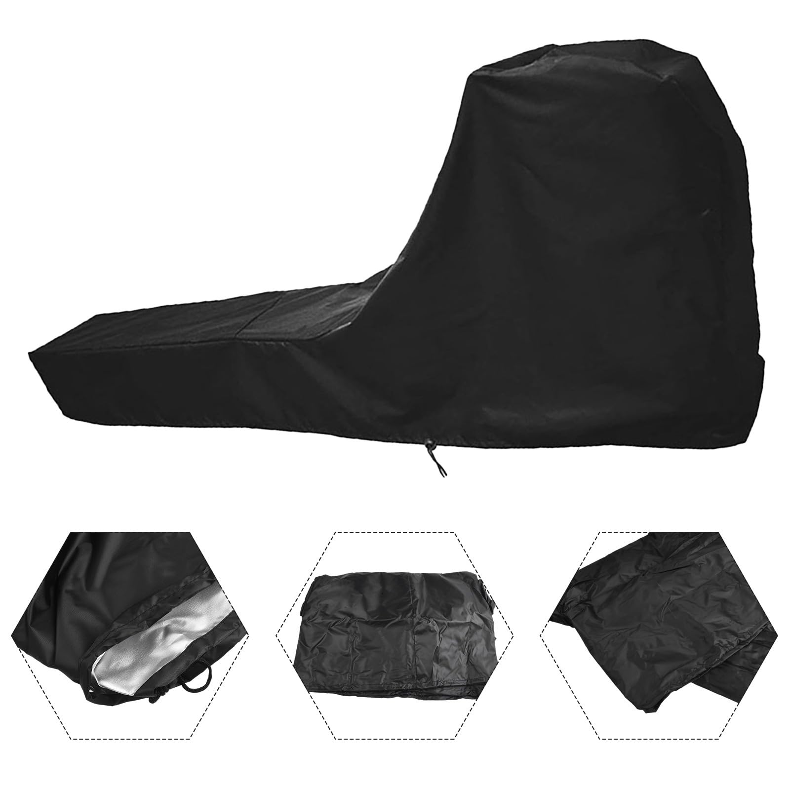 Rudergerät-Abdeckung für Concept 2, 244 x 61 x 101 cm, wasserdichter Staubschutz mit winddichtem Seil, robuster 210D-Oxford-Aufbewahrungskoffer, schwarz
