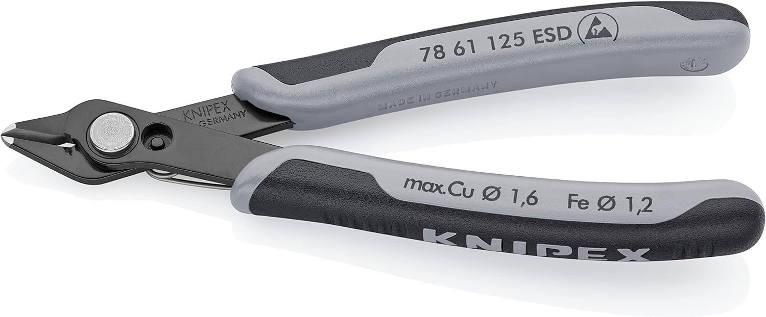 KNIPEX Electronic Super Knips ESD auf SB-Karte brüniert mit Mehrkomponenten-Hüllen 125 mm, 78 61 125 ESDSB