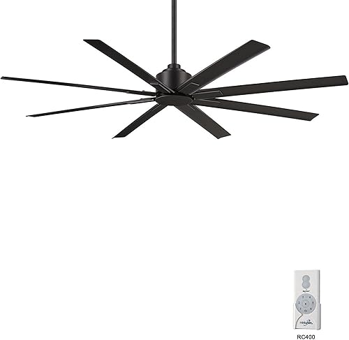 Miniatura 2 de Minka-Aire F896-65-CL Xtreme H2O Ventilador de techo para exteriores de 65 pulgadas con control remoto, carbón Carbón,blanco (Flat White),Níquel