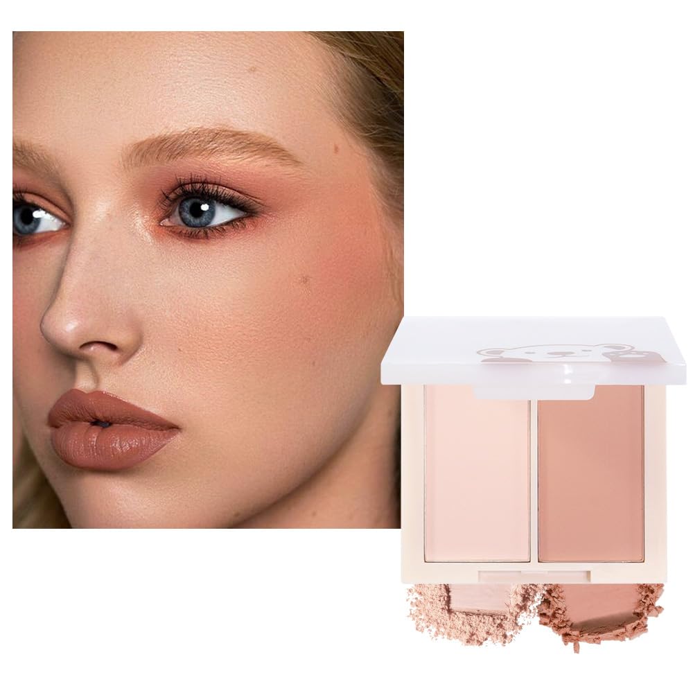HHLTOH Duo Colors Matte Blush & Contour Palette - makeup palettes | Mubboo
