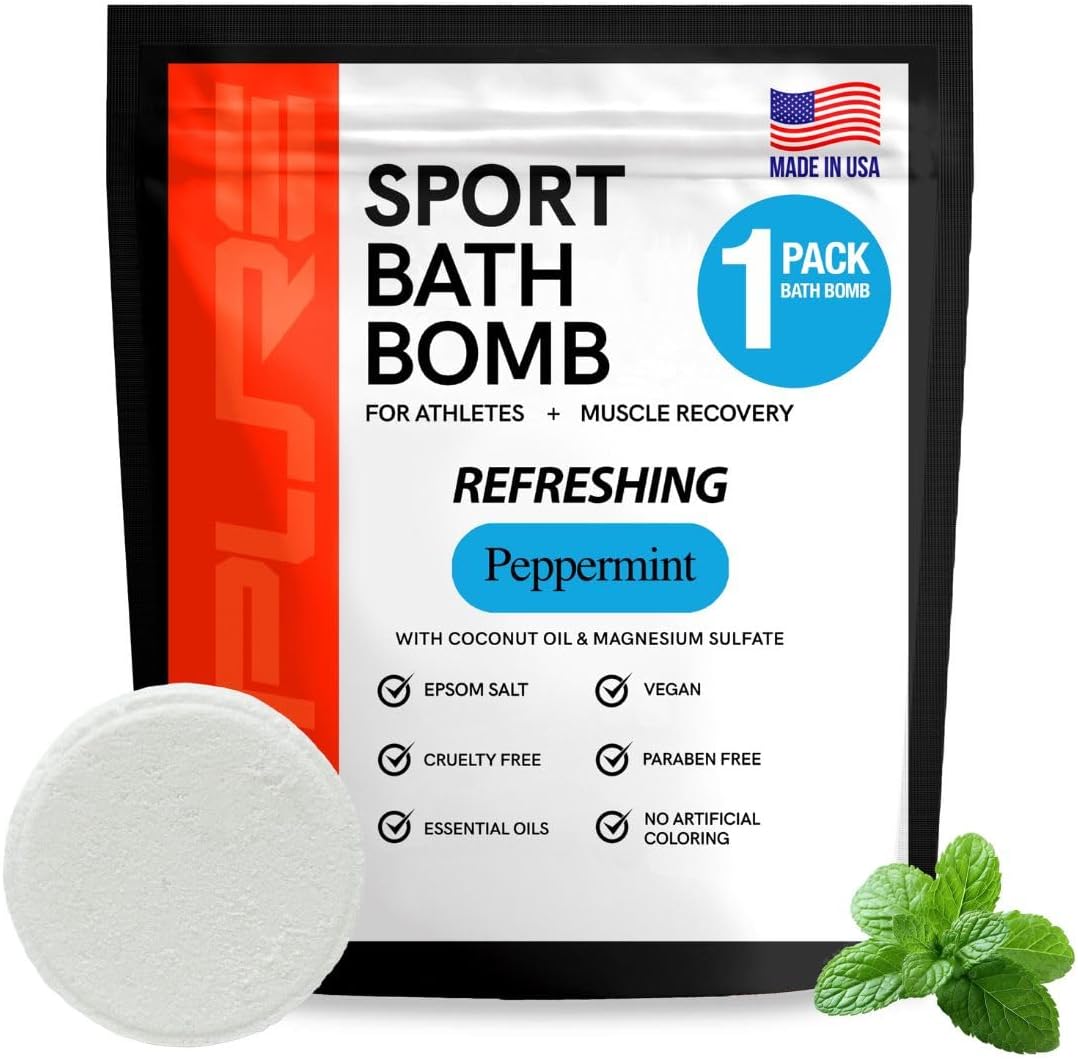 Pure Sport Refreshing Peppermint Bath Bombs – Magnesium Epsom Salt and Natural Essential Oils for Soaking, Best Relaxation Birthday Gifts, Post Workout Muscle Recovery Soak for Athletes, Made in USA Pure Sport Refreshing Peppermint Bath Bombs – Magnesium Epsom Salt and Natural Essential Oils for Soaking, Best Relaxation Birthday Gifts, Post Workout Muscle Recovery Soak for Athletes, Made in USA